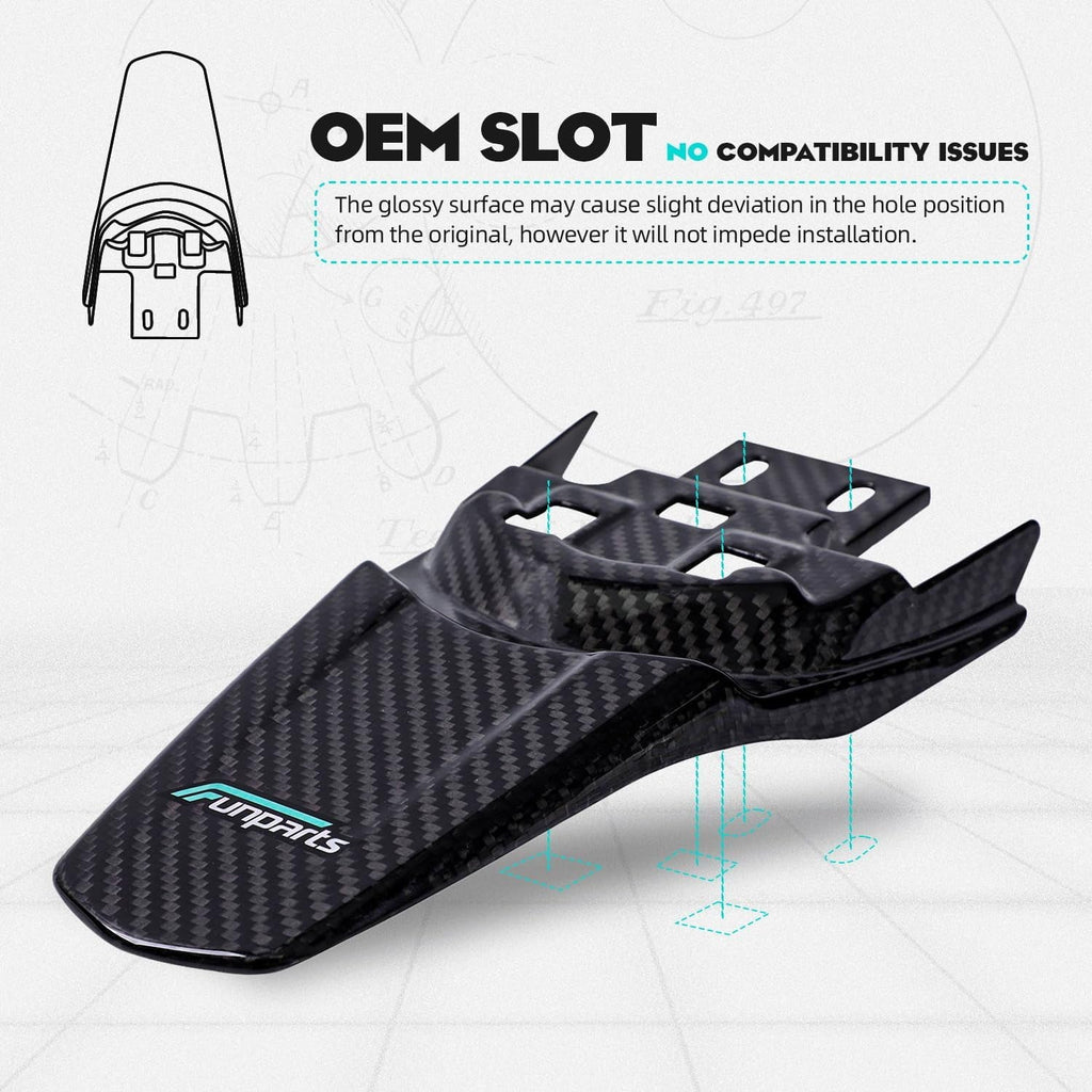 Sur Ron Rear Fender,Carbon Fiber Motorcycle Fender Mud Guard for Surron Sur Ron Light Bee X/S Segway X260 X160 Electric Dirt Bike