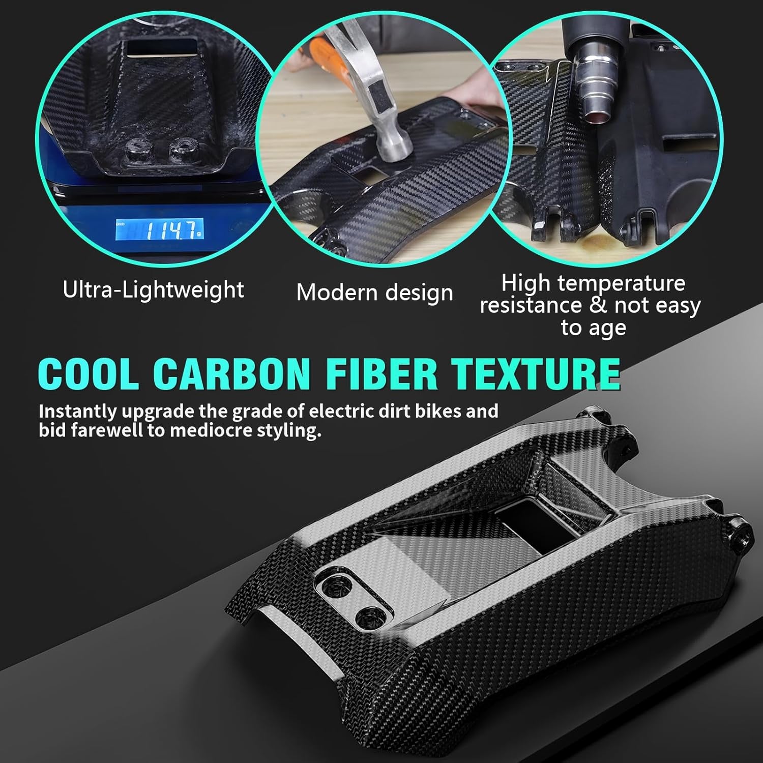 Carbon Fiber Surron Battery Lid (REAL)